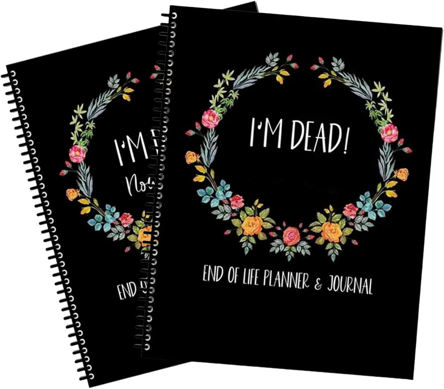 61QqUplwdpL._AC_SL1500_.jpg 2Pcs I'm Dead, End Of Life Planner, I'M Dead Book Planner,Important Document Organizer, for Possessions, Guided Final Arrangements When I'M Gone Workbook Organizer Notebook - Image 1