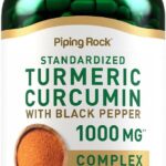 Piping Rock Turmeric Curcumin with Black Pepper 1000mg | 180 Capsules | Standardized Extract Complex | Herbal Supplement | Non-GMO, Gluten Free
