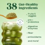 Bloom Nutrition Superfood Greens Powder, Digestive Enzymes with Probiotics and Prebiotics, Gut Health, Bloating Relief for Women, Chlorella, Green Juice Mix with Beet Root Powder, 30 SVG, Mango - Image 4