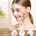 Yeamon 2 in 1 Face Massager Golden Facial Electric 3D Roller and T Shape Arm Eye Nose Massager Skin Care Tool - Image 4