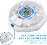 LiveFine WiFi Automatic Pill Dispenser and Remote Medication Monitoring System with Locking Key, 28-Day Medication Organizer Up To 9 Doses Per, Adjustable Light/Sound Alarms For Prescriptions & Vitami - Image 6