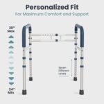 FSA/HSA Eligible - Toilet Safety Rails (350 lb) - Adjustable Toilet Safety Frame & Rails, Toilet Safety Rail for Elderly Adults, Toilet Handles for Seniors, Toilet Bars for Elderly & Handicap - Image 5