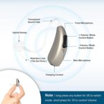 Rechargeable Hearing Aids for Seniors Severe Hearing Loss Earrck Hearing Amplifier with Noise Cancelling Hearing Aid with Volume Control Dual Micphone (Silver) - Image 4