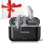 Rechargeable Hearing Aids for Seniors Adults, Advanced Multi Channel Digital BTE Hearing Assist, with Recycle Charging Case for 125 Hrs Backup Power, Auto-On/Off, Pair, Lucid508