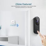 Wireless Wi-Fi Video Doorbell Camera with Two Way Audio, AI Motion Detection, Night Vision and Cloud Storage, 2.4G Wi-Fi only - Image 4