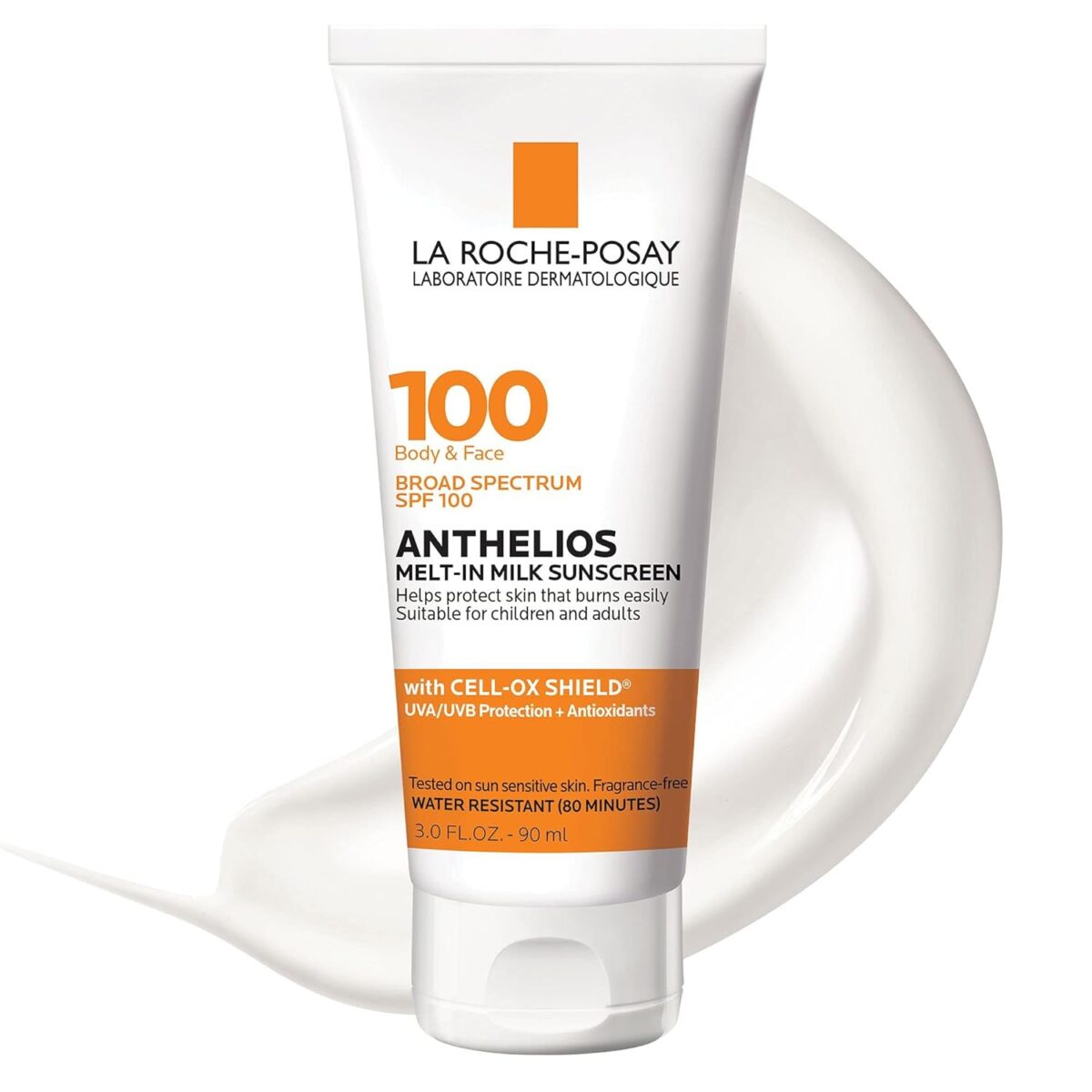 La Roche-Posay Anthelios Melt-In Milk Sunscreen SPF 100, Sunscreen For Body & Face, Broad Spectrum SPF + Antioxidants, Oil Free, For Sun Sensitive Skin, Oxybenzone Free - Image 1