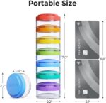 AUVON Stackable Pill Organizer for Flexible Use, Extra Large Weekly Pill Case with Efficient Filling Design, Colorful Pill Box 7 Day Easy to Track, Pill Container for Medications, Vitamins, Fish Oils - Image 8