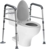 Toilet Safety Rails for Seniors & Disabled - Adjustable, Foldable, Tool-Free Assembly, 350 lbs Capacity