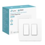 Kasa Smart Switch 2-Gang HS200-2, Single Pole,Neutral Wire Required, 2.4GHz Wi-Fi Light Switch Compatible with Alexa and Google Home, UL Certified, No Hub Required, White