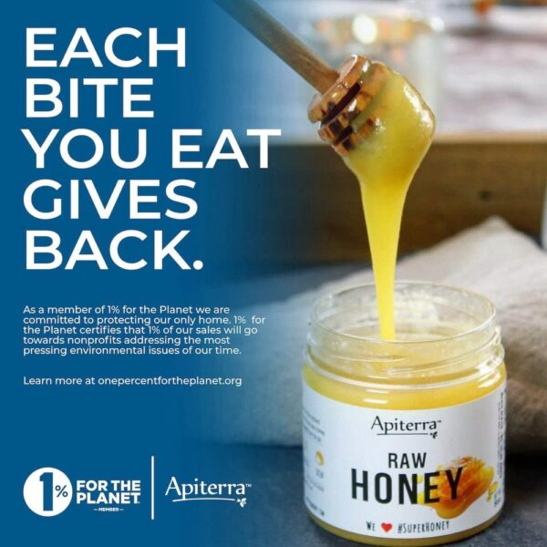 Apiterra - Raw Wildflower Honey, Pure & Unfiltered, 3.5 lbs