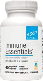 XYMOGEN Immune Essentials - Vitamin C 1000mg Immune Support Supplement - Immune Defense with Olive Leaf Extract - Gluten Free, Vegan and Non GMO (45 Capsules)