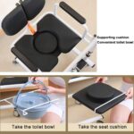 Patient Lift Transfer Chair for Home,Portable 4 in 1 Patient Lift Wheelchair 180° Split Seat, Toilet Transfer Chair W/Cushion Hydraulic Lifting Nursing Car for Elderly - Image 6