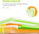 AUVON Monthly Pill Organizer Moistureproof, Large 28 Days Pill Case with Removable 4 Weeks Pill Box Rows, Travel-Friendly Pill Container for Fish Oils, Vitamins, Supplements and Medications - Image 3