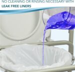 Bedside Commode Liners for Portable Toilet Chair Bucket and Bedpan | Value Pack of 48 Disposable Waste Bags for Adults in Medical Care | Universal Fit Portable Toilet Liners - Image 6