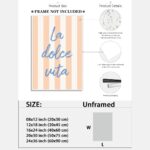 HTCARWAT La Dolce Vita Print Trendy Wall Art Italian Quote Typography Art Digital Download Girly Room Decor Cute Wall Art Retro Wall Print Unframed8x12inch - Image 2
