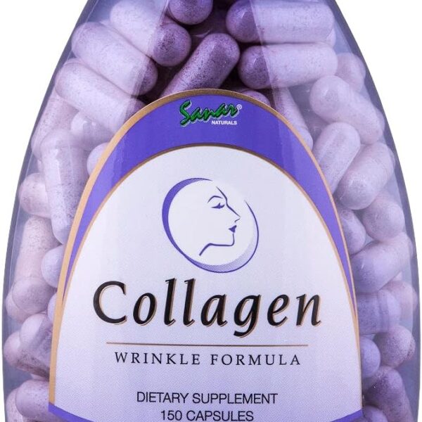 Sanar Naturals Collagen Pills with Vitamin C, E - for Hair, Skin, Nails, Joint Health, Reduce Wrinkles - Hydrolyzed Collagen for Women & Men Supplement - Grass Fed, Non-GMO, 150 Capsules