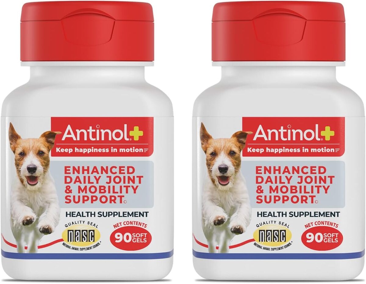 Plus, Mobility, Hip, and Joint Supplement for Dogs, Green-Lipped Mussels and Krill Oil - Dog Joint Supplement, Better and Faster Than Glucosamine and Chondroitin, 180 Soft Gels - Image 1