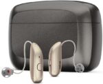 Select 300 OTC Hearing Aids, Audiology Team Care Included, Bluetooth Streaming for Calls, Music, Media for iOS & Android, Nearly Invisible & Comfortable, Noise Reduction - Gold