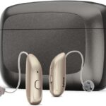 Select 300 OTC Hearing Aids, Audiology Team Care Included, Bluetooth Streaming for Calls, Music, Media for iOS & Android, Nearly Invisible & Comfortable, Noise Reduction - Gold