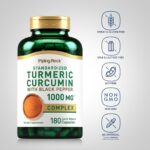 Piping Rock Turmeric Curcumin with Black Pepper 1000mg | 180 Capsules | Standardized Extract Complex | Herbal Supplement | Non-GMO, Gluten Free - Image 3