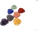 Jet Heart Shaped Chakra 7 Stones Sets Free Booklet Jet International Crystal Therapy Chakra Balancing Reiki Healing Energy Aura w/Pouch Spiritual Metaphysical Divine