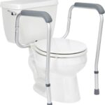 Medline Toilet Safety Rail For Seniors with Easy Installation, Height Adjustable Toilet Safety Frame, Bathroom Assist Rail with Armrests, Bathroom Safety, 250 lb. Weight Capacity