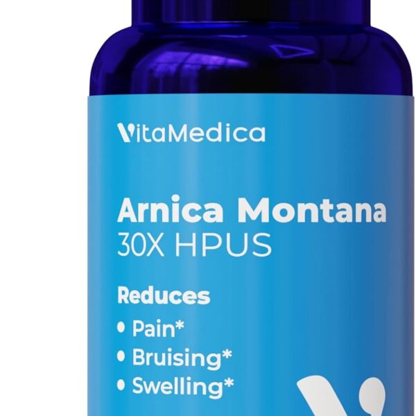 VitaMedica Arnica Montana 30X Rapid Dissolve Arnica Tablets for Natural Pain, Bruising, and Swelling Support - Homeopathic Medicine for Injury and Surgery Recovery - 150 Ct - 50 Servings