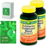 Echinacea Goldenseal Blend Dietary Supplement, 900 mg, 75 Ct Bundle with Exclusive Vitamins & Minerals A to Z - Better Ligth&Spring Guide@ (3 Items)