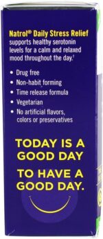 Natrol Daily Stress Relief 100 mg, Dietary Supplement, Mood + Stress, 30 Tablets, 30 Day Supply - Image 4