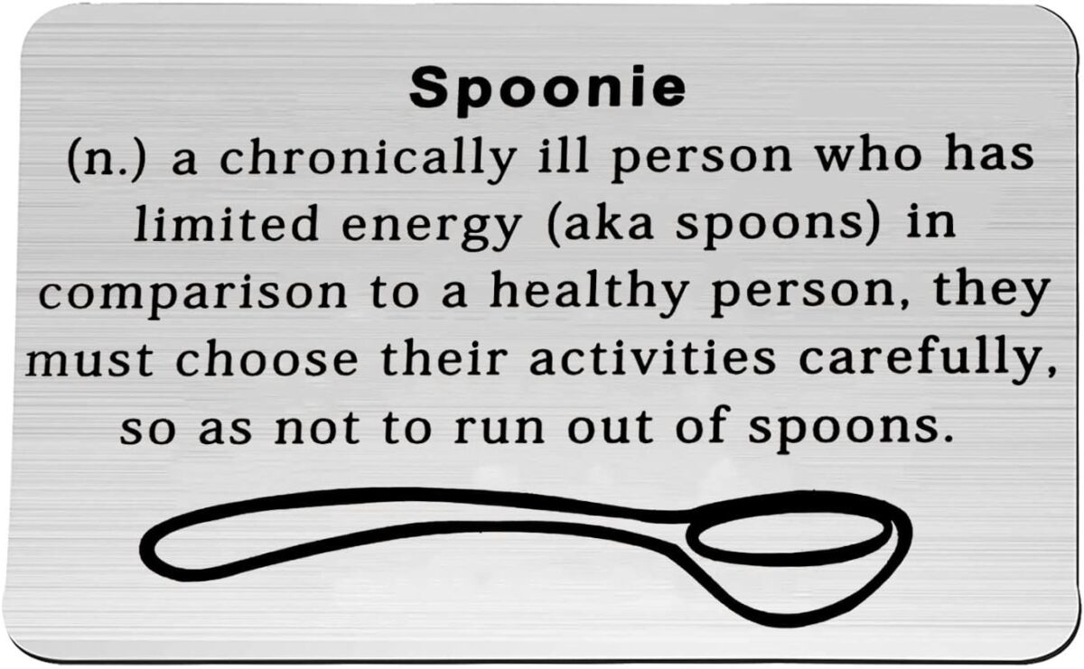 PLITI Chronic Illness Gift Spoon Theory Gift Spoonie Gifts Chronically Ill Support Gift Chronic Pain Gift Invisible Illness Gift (spoonie card) - Image 1