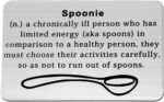 PLITI Chronic Illness Gift Spoon Theory Gift Spoonie Gifts Chronically Ill Support Gift Chronic Pain Gift Invisible Illness Gift (spoonie card)