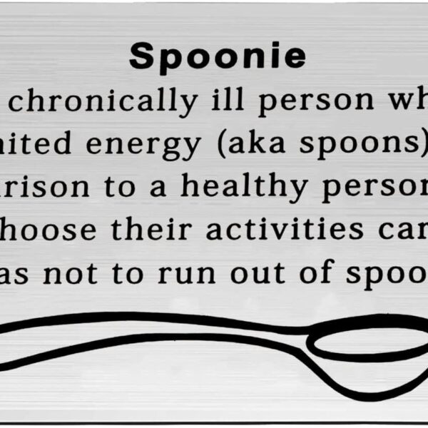 PLITI Chronic Illness Gift Spoon Theory Gift Spoonie Gifts Chronically Ill Support Gift Chronic Pain Gift Invisible Illness Gift (spoonie card)