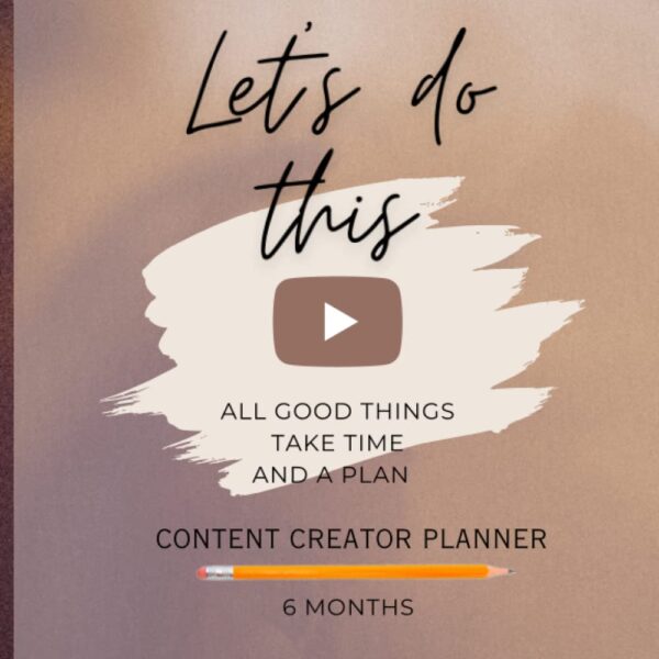 Social Media Content Planner: Youtuber Planner