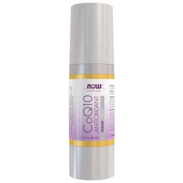 NOW Foods Solutions, CoQ10 Antioxidant Serum, with Clinically Tested REVINAGE™ for Collagen Support, Visible Firming, 1-Ounce