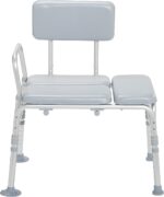 Drive Medical 12005KD-1 Padded Shower Seat Chair, Gray - Image 2