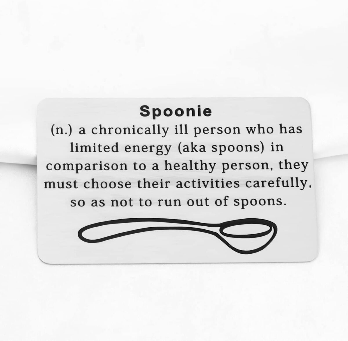 PLITI Chronic Illness Gift Spoon Theory Gift Spoonie Gifts Chronically Ill Support Gift Chronic Pain Gift Invisible Illness Gift (spoonie card) - Image 6