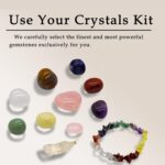Healing Crystals and Stones Raw Crystals Kit Real Chakra Stones Set, Crystal Box Gemstones Chakra Treatment Rose Quartz Crystals, Guide,Healing, Reiki, Meditation, Witchcraft, Yoga - Image 7