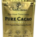 Ohm Raw Cacao Powder Organic Pure Unsweetened | Natural Source of Magnesium & Iron | Organic Chocolate Baking Powder/Drink Mix (33 Servings)