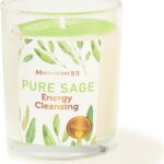 Magnificent 101 Long Lasting Pure Sage Scented Smudge Candles | 6 Oz - 30 Hour Burn | All Natural Soy Wax Candle with Essential Oils for House Energy Cleansing, Purification & Manifestation