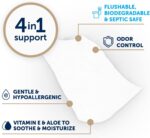 FitRight Fresh Start Flushable & Biodegradable Personal Cleansing Wipes, 192 Wipes (48 Wipes, 4 Packs), for Urinary Incontinence with The Odor-Control Power of ARM & HAMMER Baking Soda - Image 5