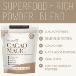 Philosophie Organic Cacao Magic Superfood Blend – Plant-Based Protein Powder with Raw Cacao, Reishi Mushroom & Maca Root – Unsweetened Vegan Chocolate Supplement, 32 Servings - Image 3