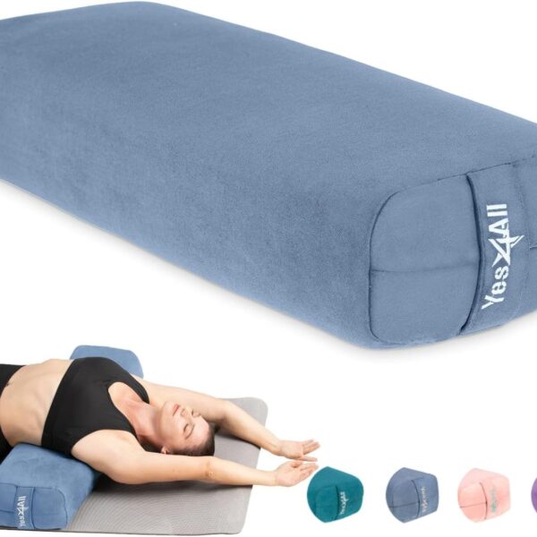 Yes4All Triple-Layer Sponge Yoga Bolster Pillow for Restorative Yoga & Meditation - Versatile Yoga Support Pillow, Balance & Poses Modification