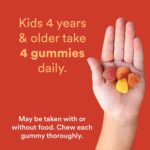 SmartyPants Kids Multivitamin Gummies: Omega 3 Fish Oil (EPA/DHA), Vitamin D3, C, Vitamin B12, B6, A, K & Zinc for Immune Support, Biotin, Gluten Free, Three Fruit Flavors, 120 Count (30 Day Supply) - Image 7