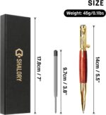 Bolt Action Pen with Compass & Extra Refill, Christmas Gifts Thanksgiving Day Gift Cool Gadgets for Men Wooden Ballpoint Pens Luxury Gel Ink Pens Medium Point 1.0mm Black Ink,3.53Oz(Pack of 1) - Image 2