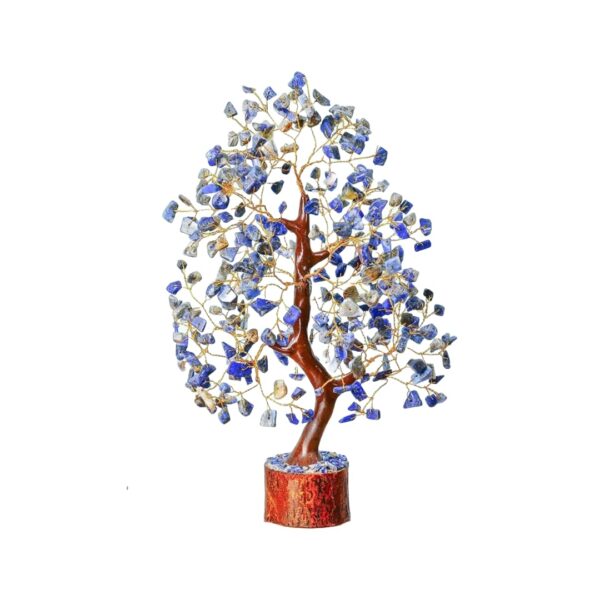 Lapis Lazuli Wisdom Bonsai Tree - Crystal Tree of Life for Wisdom & Spiritual Insight - Positive Energy Healing Crystals - Feng Shui Home Decor Spiritual Gift