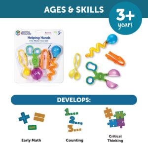 Learning Resources Helping Hands Fine Motor Tool Set Toy - 4 Pieces, Ages 3+ Fine Motor and Sensory Play Toys, Toddler Tweezers, Sensory Bin Toys - Image 5