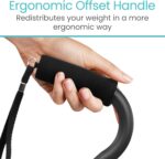 Vive Offset Walking Cane with Comfort-Foam Handle - for Women, Men, Seniors - Lightweight & Adjustable Single Point Walking Stick with a Non-Slip Tip for Stability, Balance, & Support - Image 7