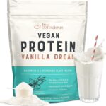 Live Conscious Vegan Pea Protein Powder - Vanilla Dream Flavor | Plant-Based Vegan Protein Blend - Pea, Brown Rice, Pumpkin, Sacha Inchi | 20 Servings 18 oz