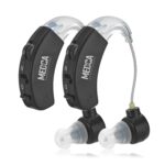 Behind The Ear Sound Amplifier - BTE Hearing Ear Amplification Device and Digital Hearing Aids for Seniors PSAD for The Hard of Hearing, Noise Reducing, Black, by MEDca