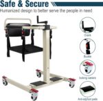 Patient Lift Transfer Chair with Padded backrest, Shower Chair Lift for Elderly, Chair Lift Bedside Commode for Seniors - Image 4